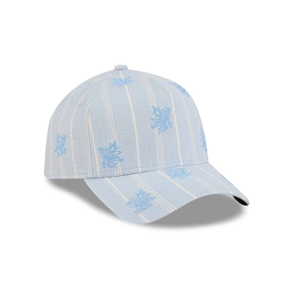 Pictured is this New Era Seersucker 59FORTY A-Frame Fitted cap in pastel blue. 4