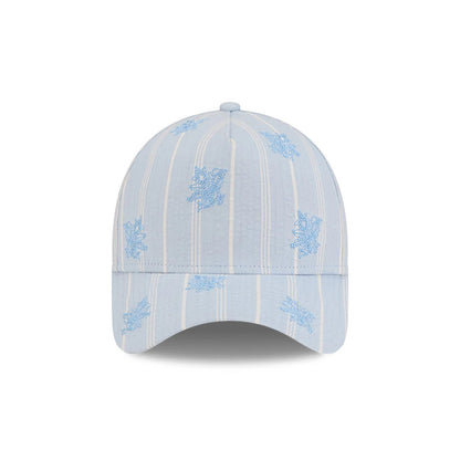 Pictured is this New Era Seersucker 59FORTY A-Frame Fitted cap in pastel blue. 3