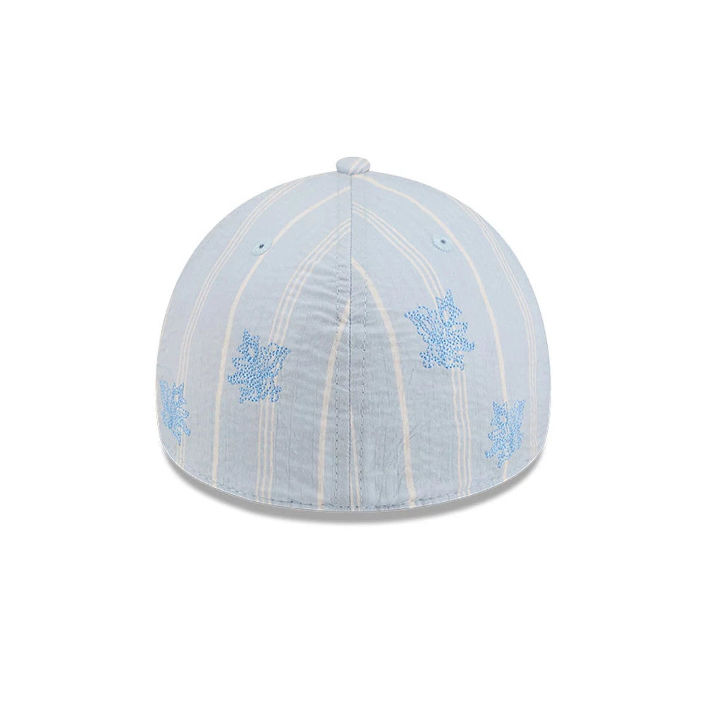 Pictured is this New Era Seersucker 59FORTY A-Frame Fitted cap in pastel blue. 7