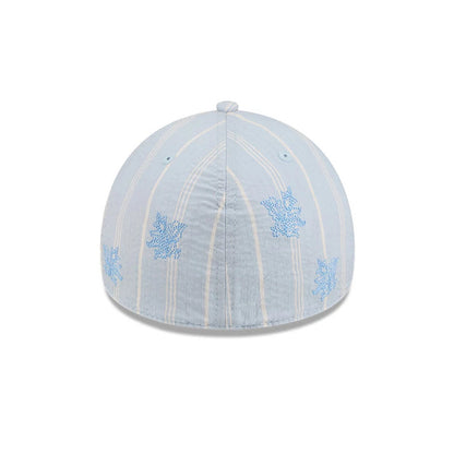 Pictured is this New Era Seersucker 59FORTY A-Frame Fitted cap in pastel blue. 7