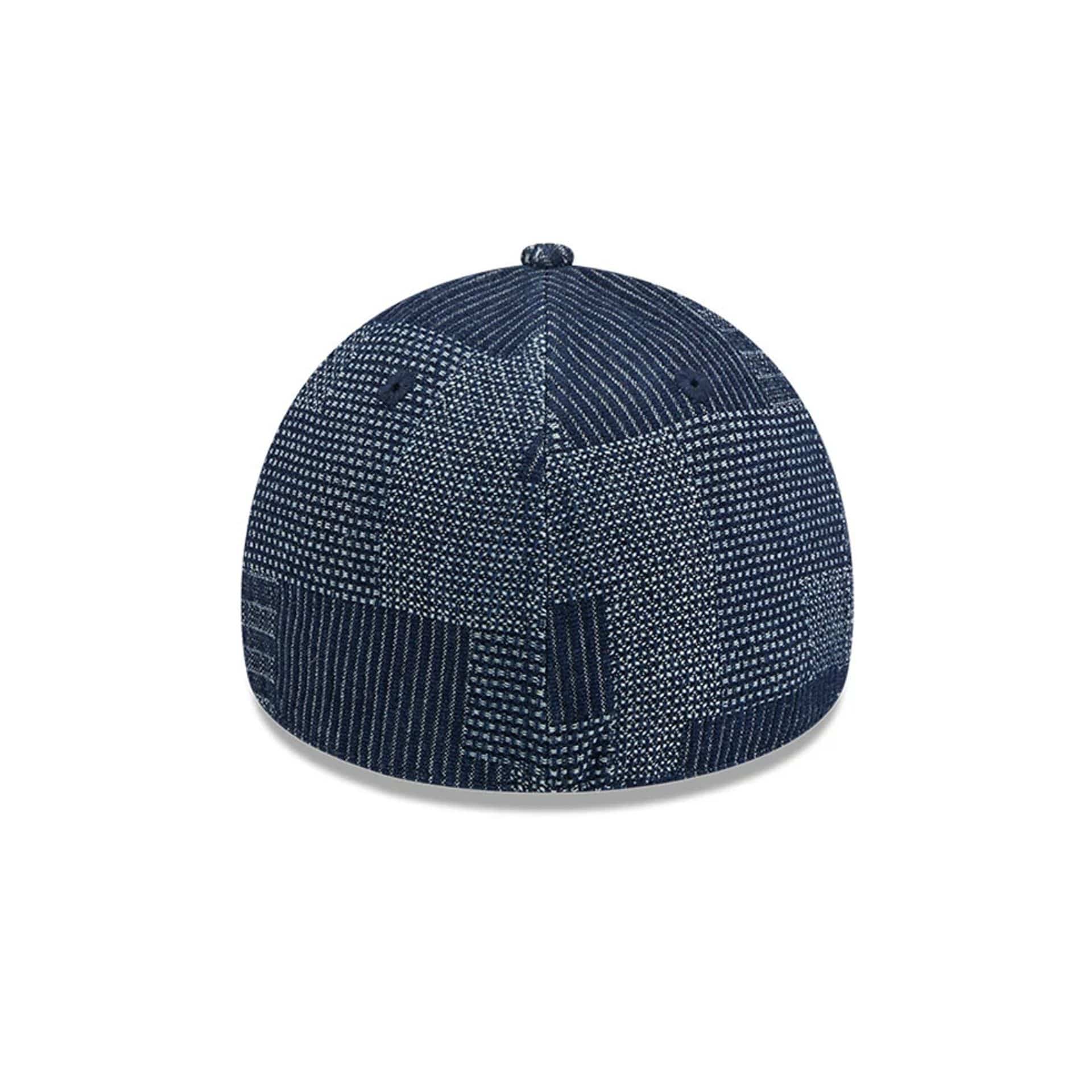 Pictured is this New Era Patchwork Denim 59FORTY A-Frame Fitted cap in navy. 5