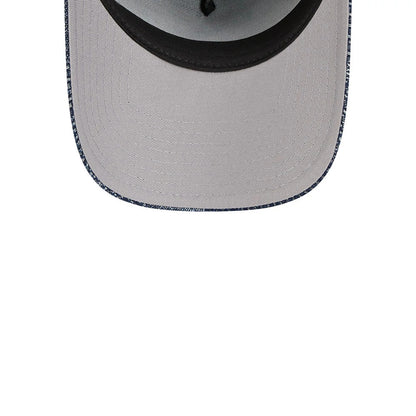 Pictured is this New Era Patchwork Denim 59FORTY A-Frame Fitted cap in navy. 2