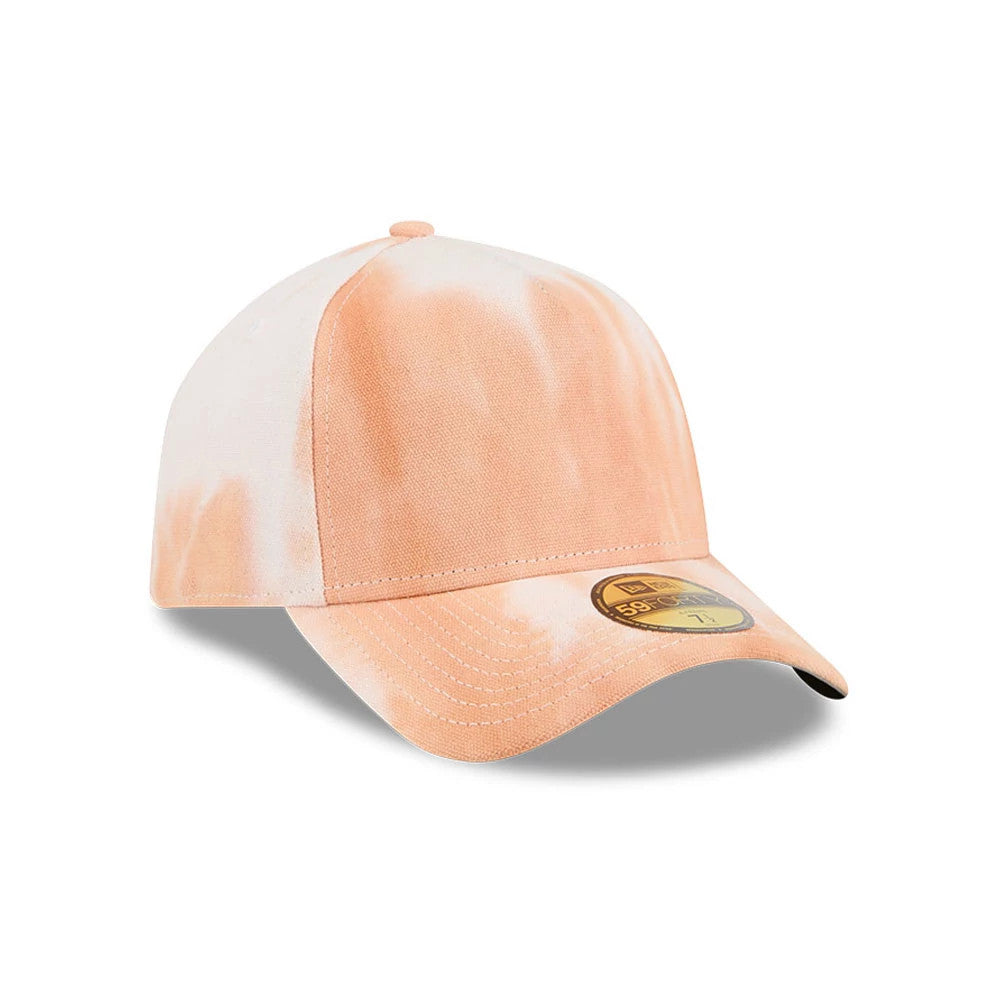 Pictured is this New Era Tie Dye 59FORTY A-Frame Fitted cap in open orange. 4