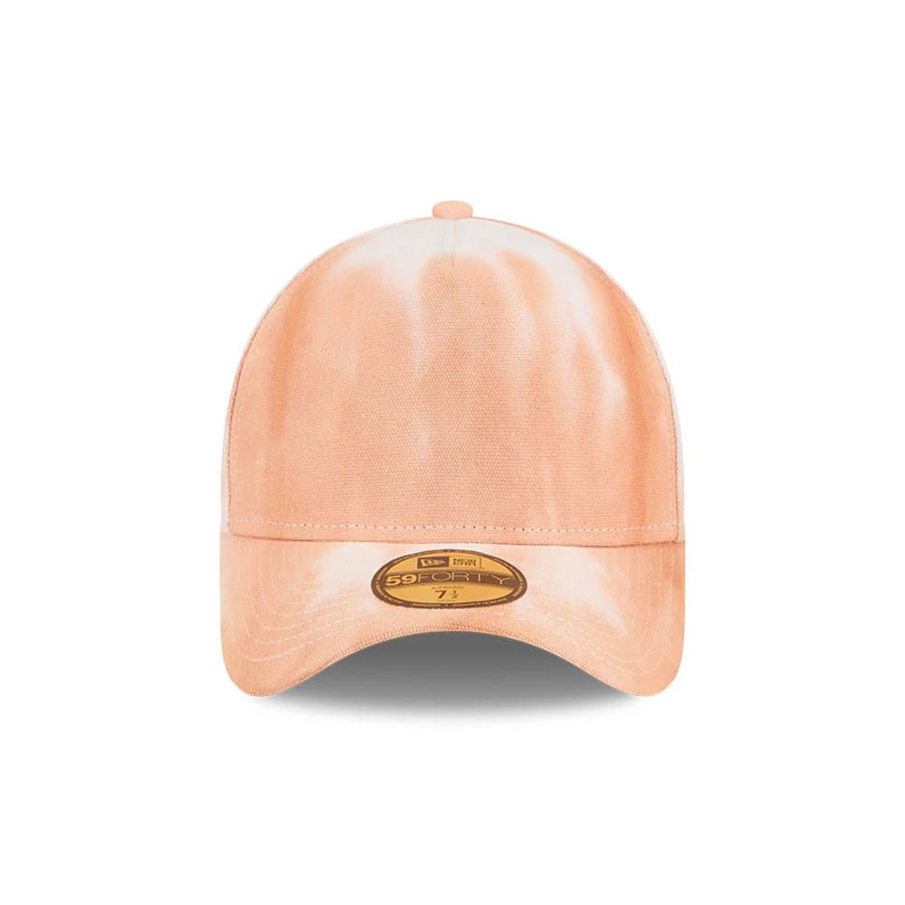 Pictured is this New Era Tie Dye 59FORTY A-Frame Fitted cap in open orange. 3