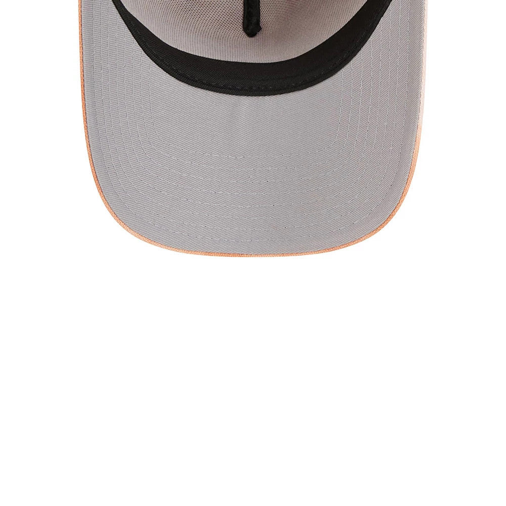 Pictured is this New Era Tie Dye 59FORTY A-Frame Fitted cap in open orange. 2