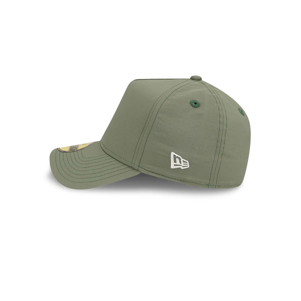 Pictured is this New Era 59FORTY A-Frame Fitted cap in open green. 5