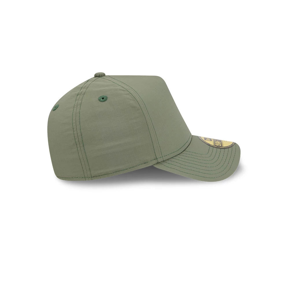 Pictured is this New Era 59FORTY A-Frame Fitted cap in open green. 6