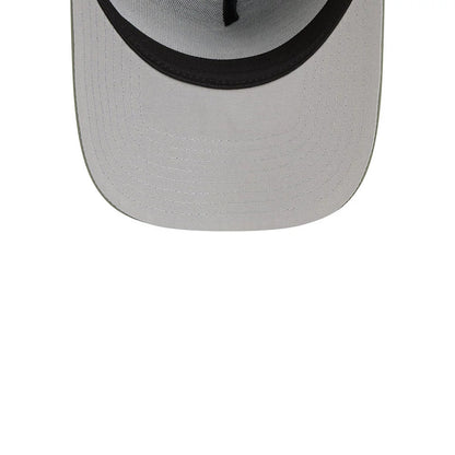 Pictured is this New Era 59FORTY A-Frame Fitted cap in open green. 2