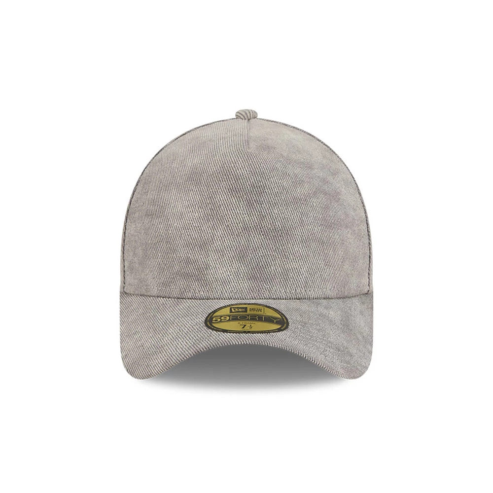 Pictured is this New Era 59FORTY A-Frame Fitted cap in open grey. 2