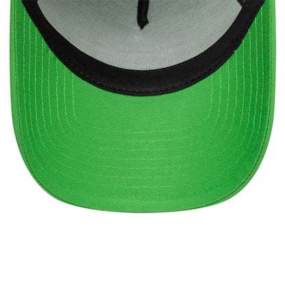 Pictured is this New Era Patch 9FORTY A-Frame Trucker Adjustable cap in open green. 7