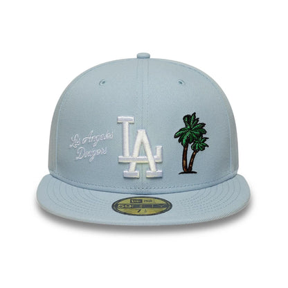 Pictured is this MLB City Icon LA Dodgers 59FIFTY Fitted cap in pastel blue. 2