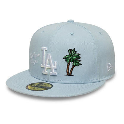 Pictured is this MLB City Icon LA Dodgers 59FIFTY Fitted cap in pastel blue. 1