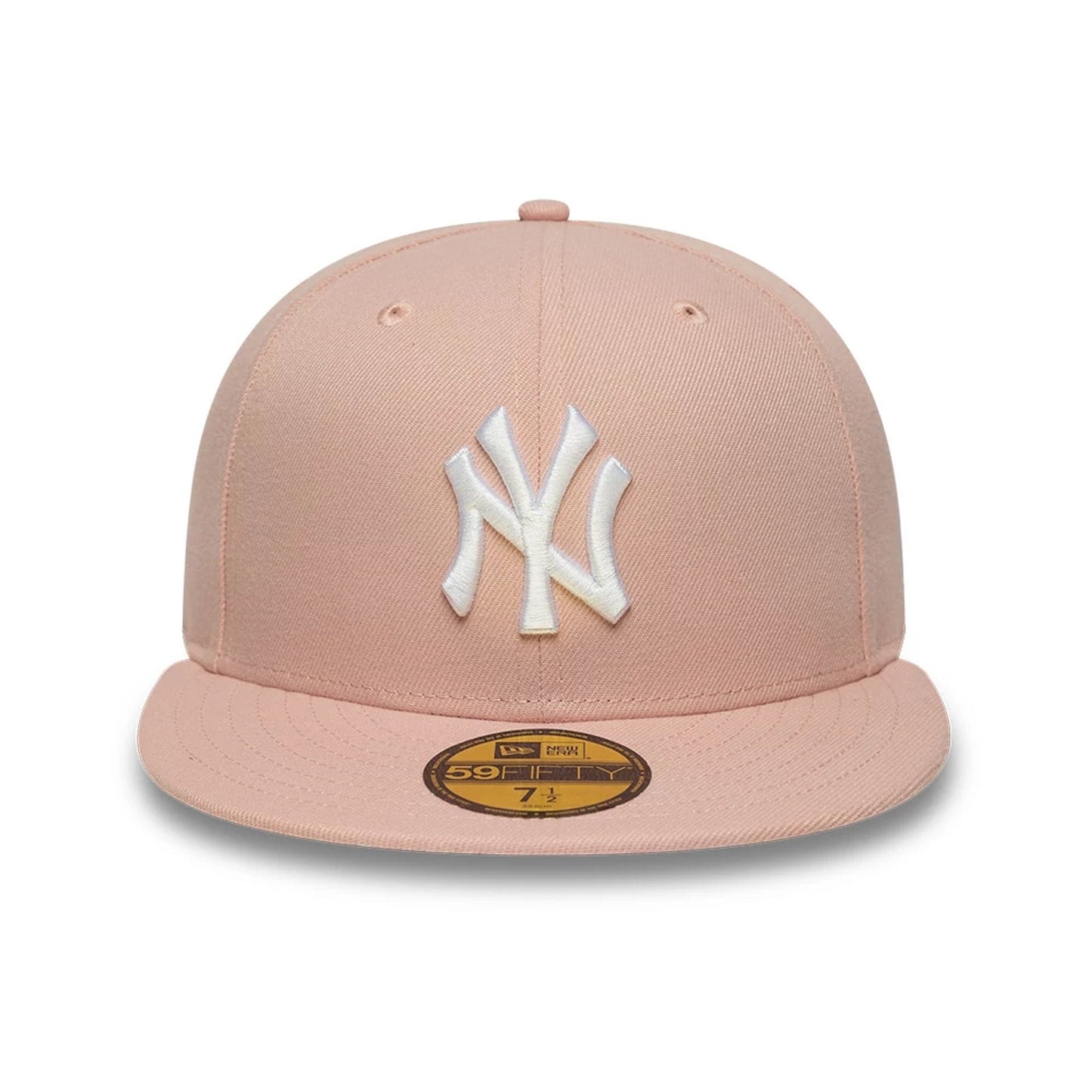 Pictured is this MLB League Essential New York Yankees 59FIFTY Fitted cap in pastel pink. 2