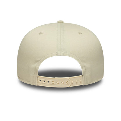 Pictured is this MLB World Series Patch LA Dodgers 9FIFTY Snapback Adjustable cap in light beige. 4