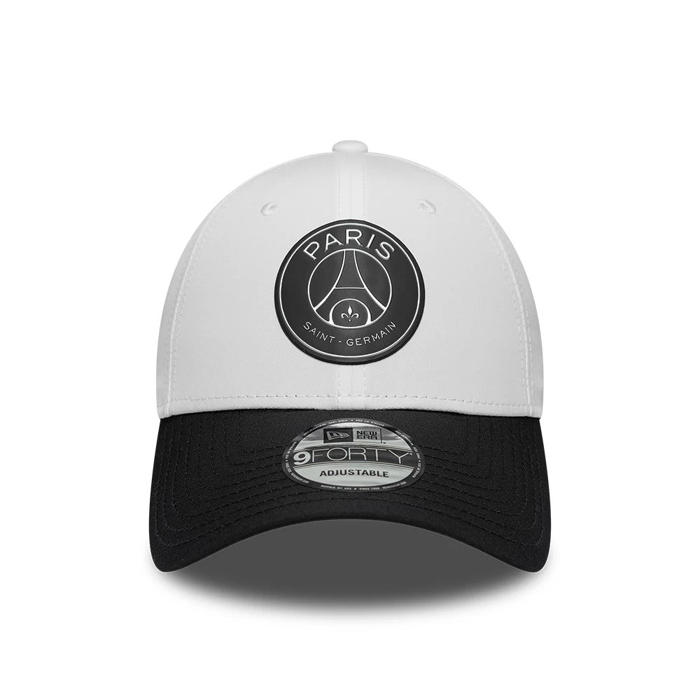 Pictured is this Paris Saint-Germain Metallic 9FORTY Adjustable cap in white. 2