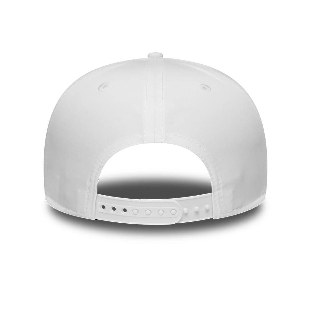 Pictured is this Paris Saint Germain Metallic 9SEVENTY Stretch Snap Adjustable cap in white. 4