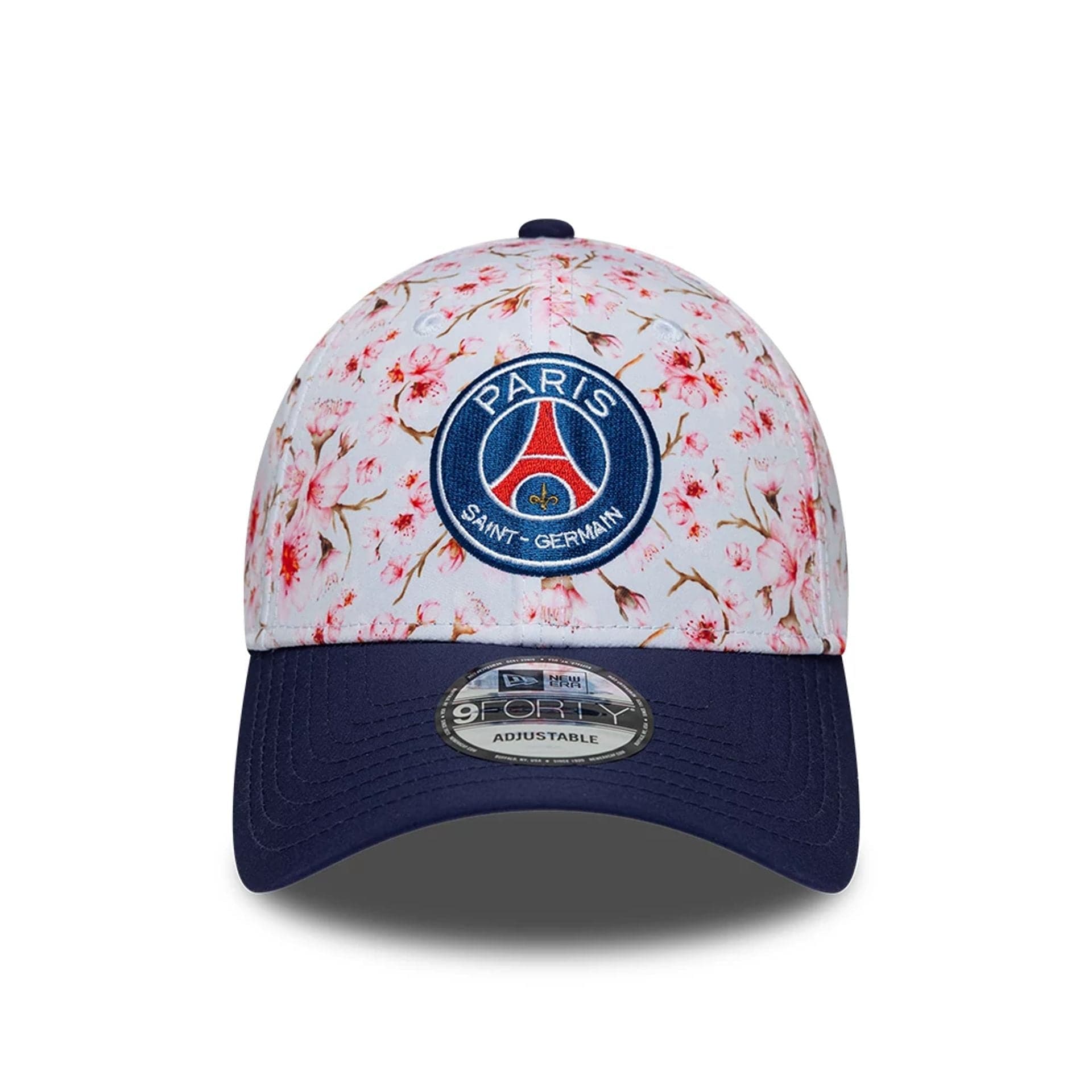 Pictured is this Paris Saint Germain Cherry Blossom 9FORTY Adjustable cap in navy. 2