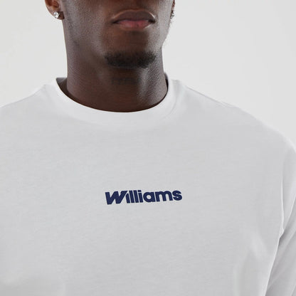 The model is wearing this Atlassian Williams F1 Team Japan 1996 World Champions Oversized T-Shirt in white. 4