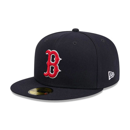 Pictured is this Vanson X MLB Boston Red Sox 59FIFTY Fitted cap in navy. 1