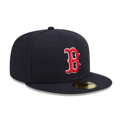 Pictured is this Vanson X MLB Boston Red Sox 59FIFTY Fitted cap in navy. 4