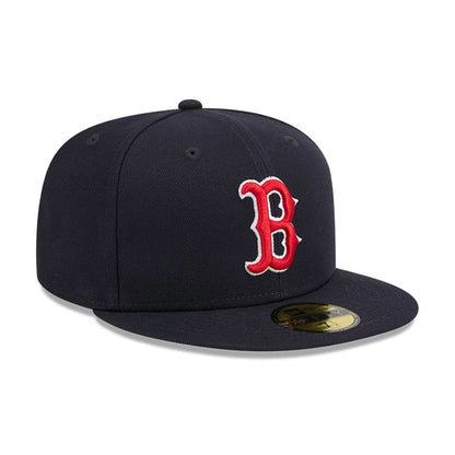 Pictured is this Vanson X MLB Boston Red Sox 59FIFTY Fitted cap in navy. 4