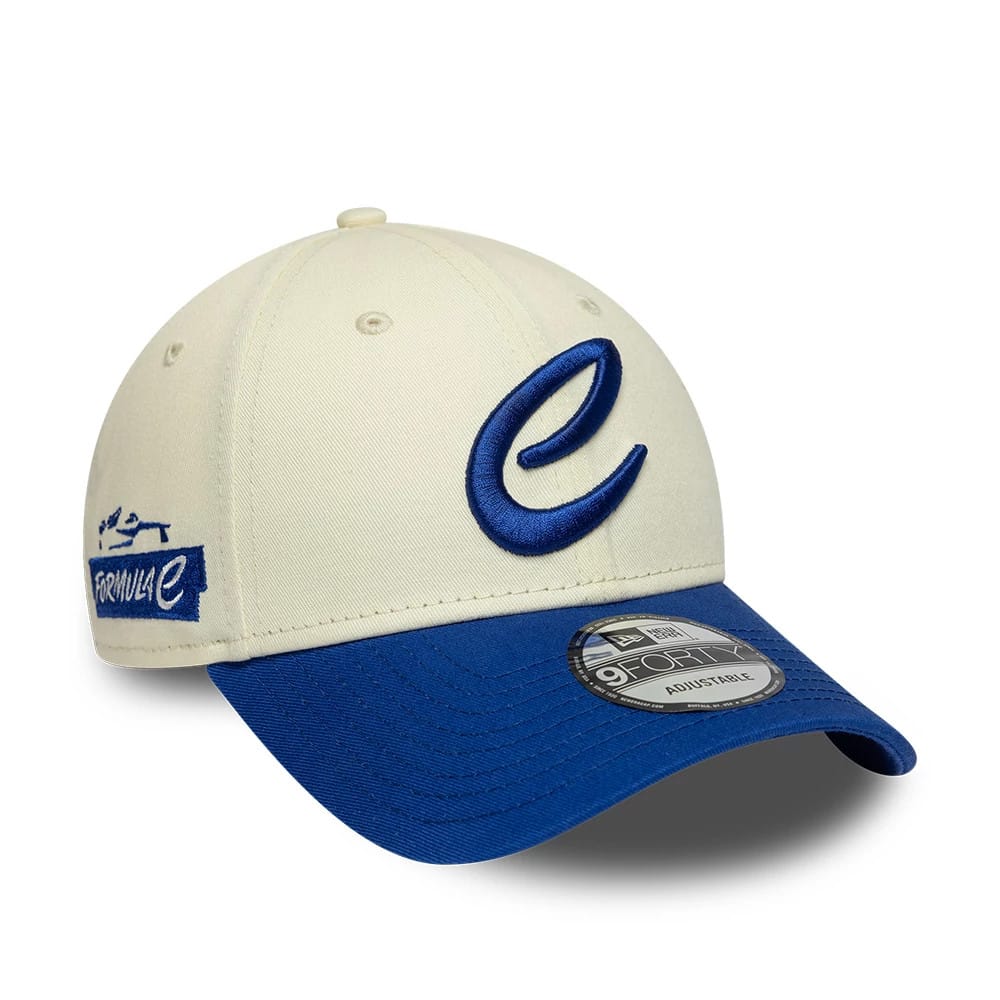 Pictured is this FIA Formula E 9FORTY cap in Cream. 1