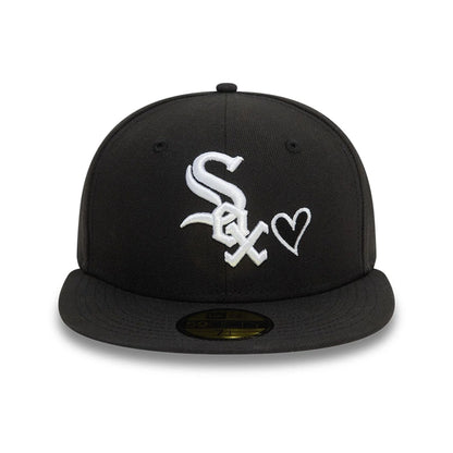 Pictured is this MLB Heart Icon Chicago White Sox 59FIFTY Fitted cap in black. 3