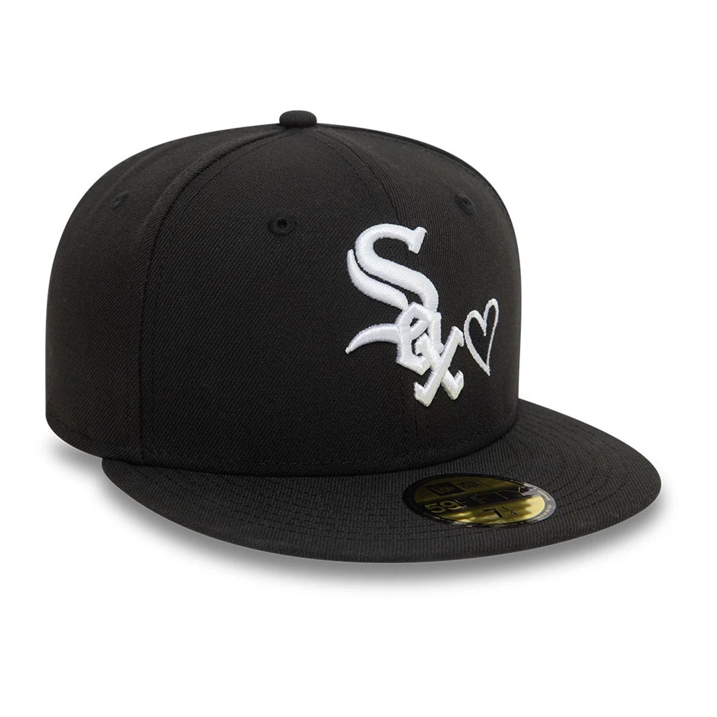 Pictured is this MLB Heart Icon Chicago White Sox 59FIFTY Fitted cap in black. 4