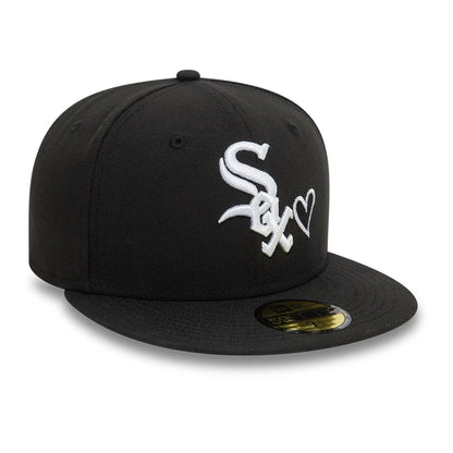 Pictured is this MLB Heart Icon Chicago White Sox 59FIFTY Fitted cap in black. 4
