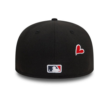 Pictured is this MLB Heart Icon Atlanta Braves 59FIFTY Fitted cap in black. 5