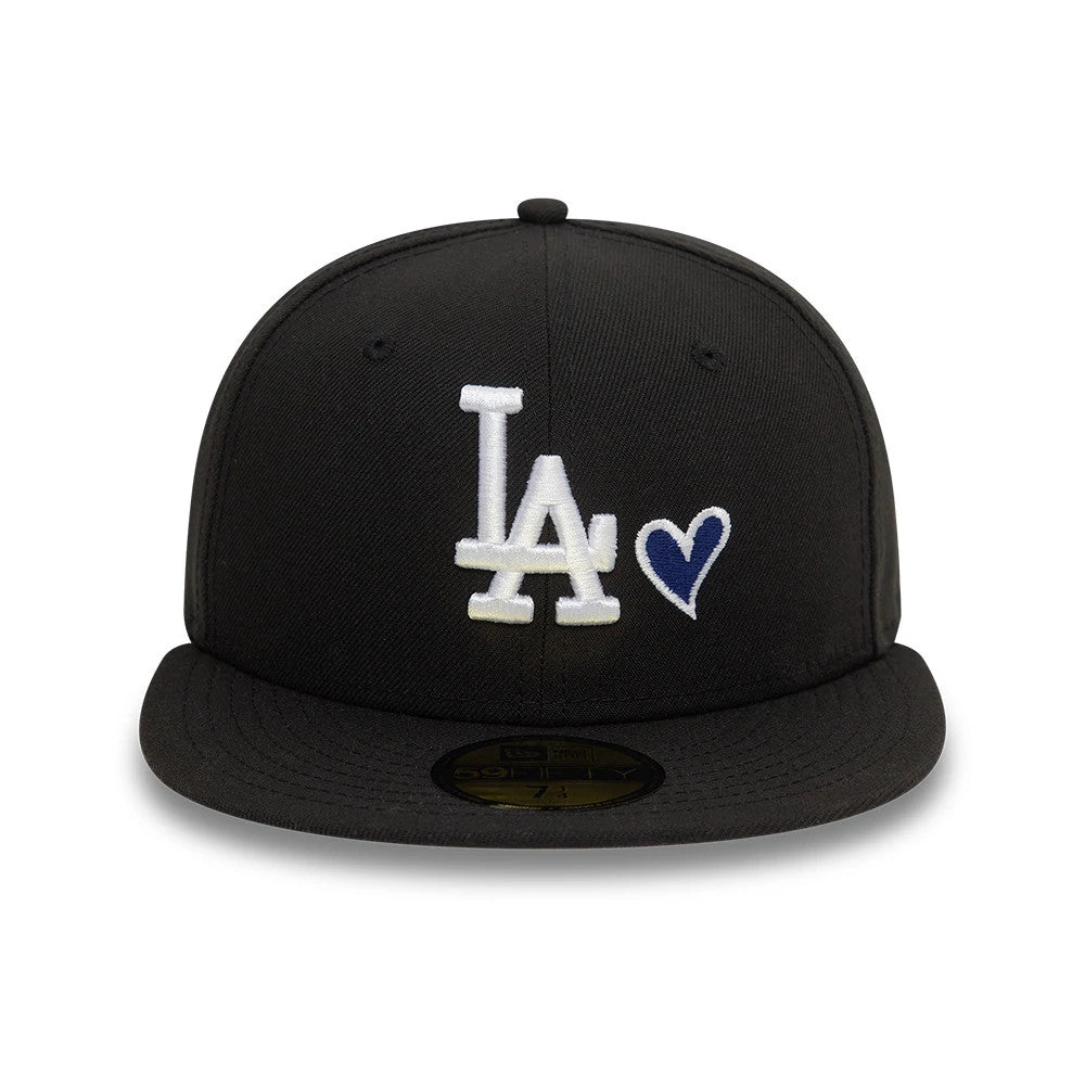 Pictured is this MLB Heart Icon LA Dodgers 59FIFTY Fitted cap in black. 3