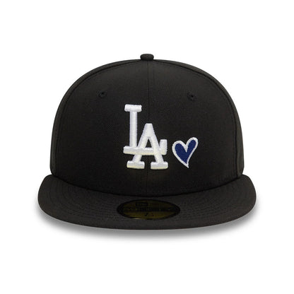 Pictured is this MLB Heart Icon LA Dodgers 59FIFTY Fitted cap in black. 3