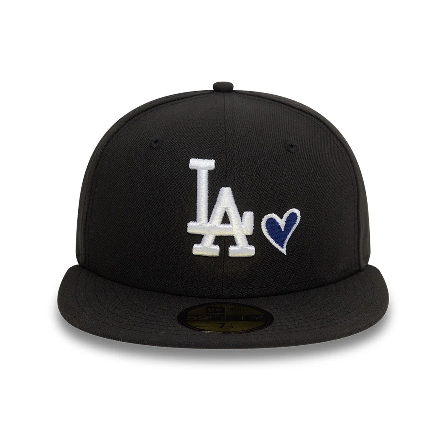Pictured is this MLB Heart Icon LA Dodgers 59FIFTY Fitted cap in black. 3