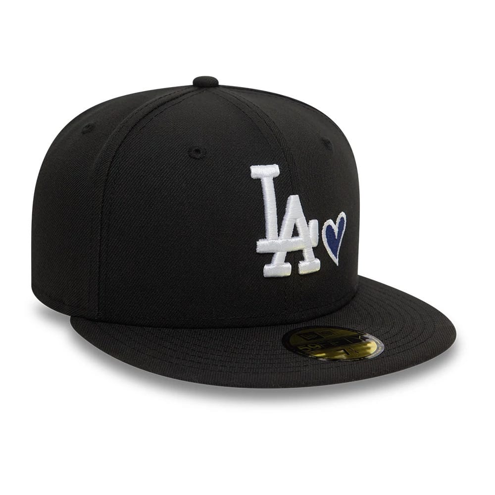 Pictured is this MLB Heart Icon LA Dodgers 59FIFTY Fitted cap in black. 4