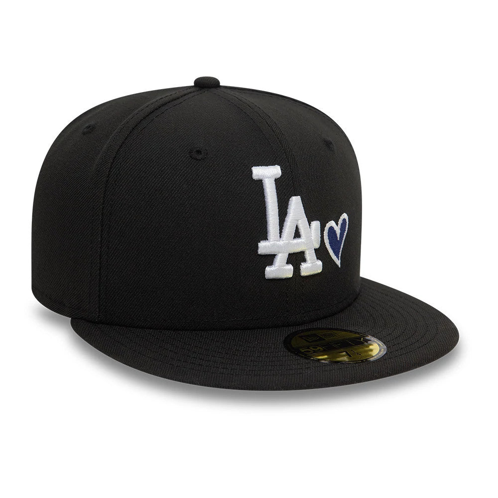 Pictured is this MLB Heart Icon LA Dodgers 59FIFTY Fitted cap in black. 4