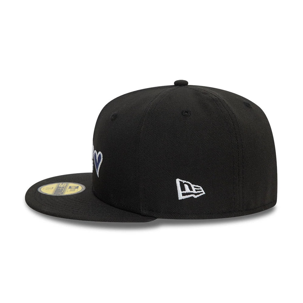 Pictured is this MLB Heart Icon LA Dodgers 59FIFTY Fitted cap in black. 6