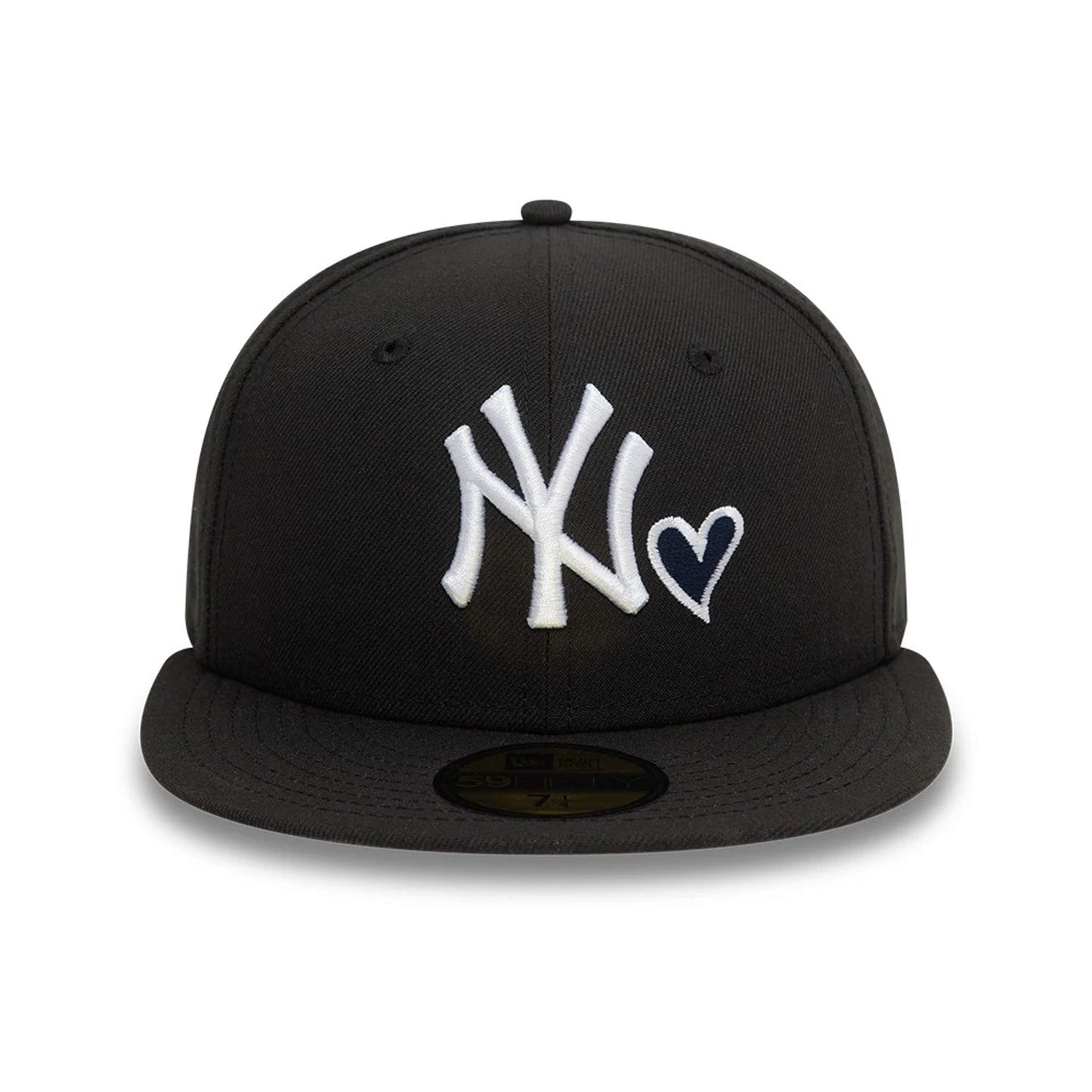 Pictured is this MLB Heart Icon New York Yankees 59FIFTY Fitted cap in black. 3