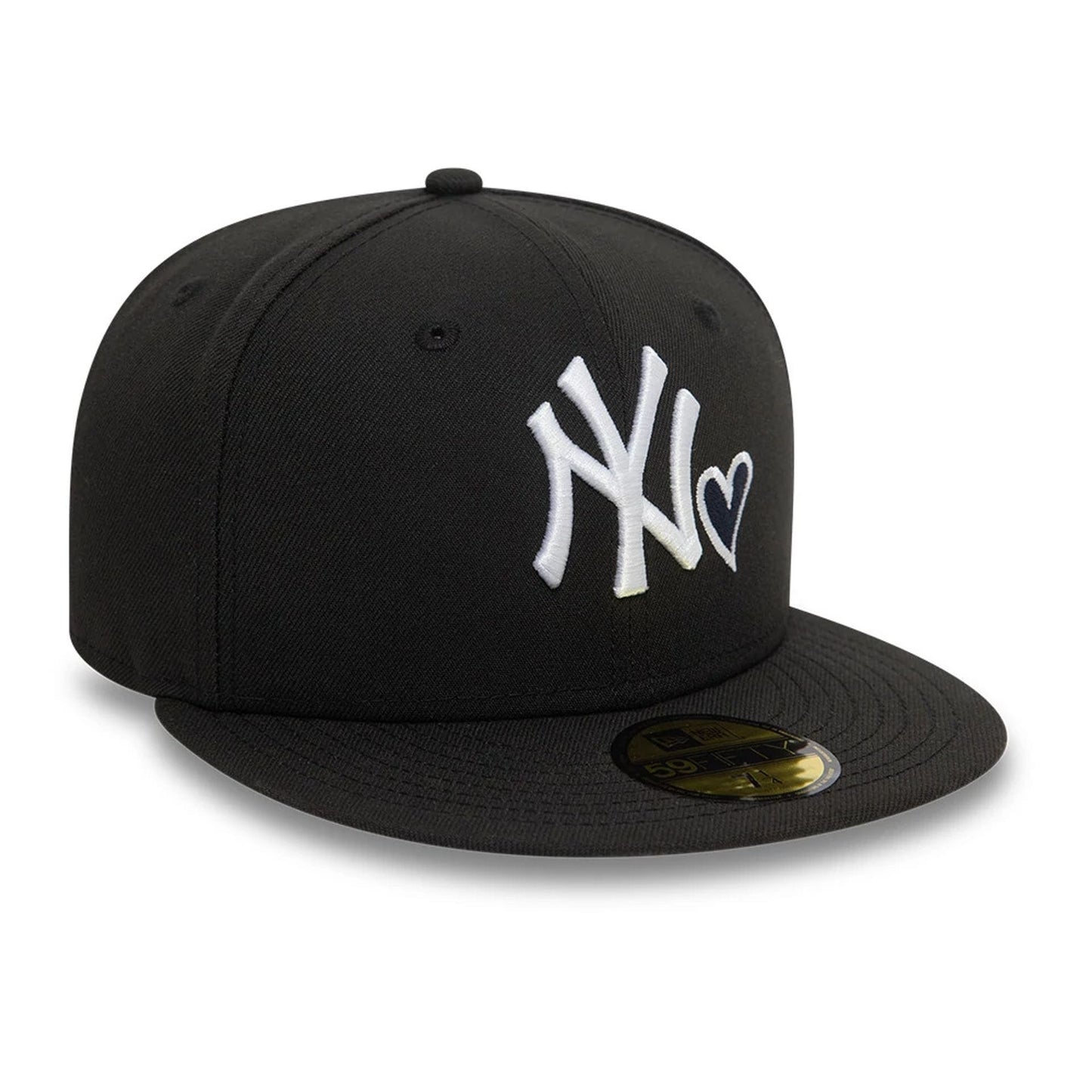 Pictured is this MLB Heart Icon New York Yankees 59FIFTY Fitted cap in black. 4