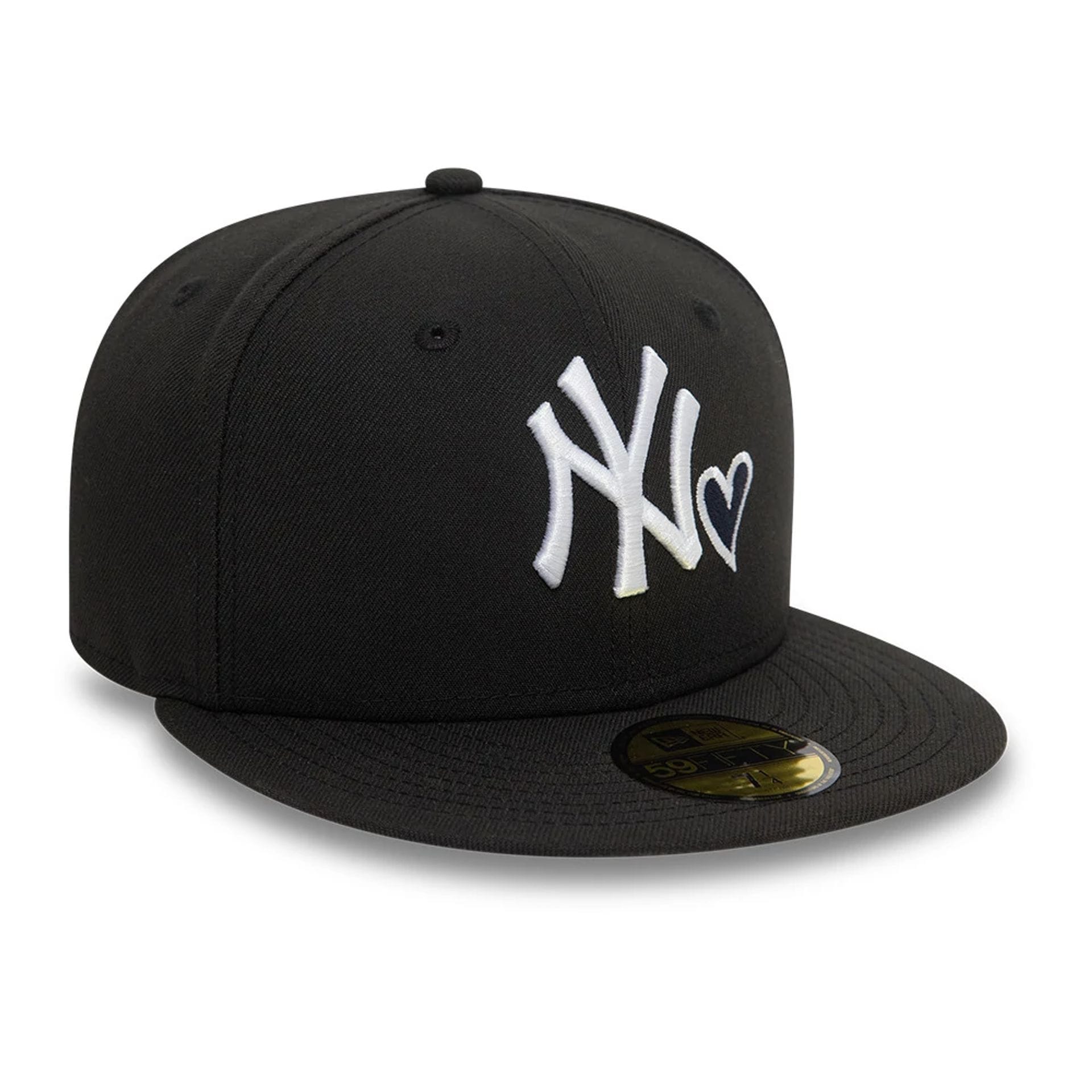 Pictured is this MLB Heart Icon New York Yankees 59FIFTY Fitted cap in black. 4