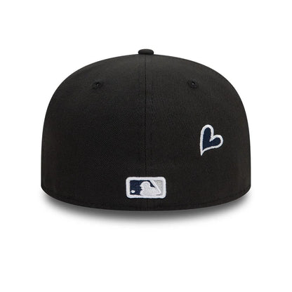 Pictured is this MLB Heart Icon New York Yankees 59FIFTY Fitted cap in black. 5