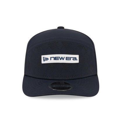 Pictured is this New Era Golf 9SEVENTY Split Panel Stretch Snap cap in navy. 3