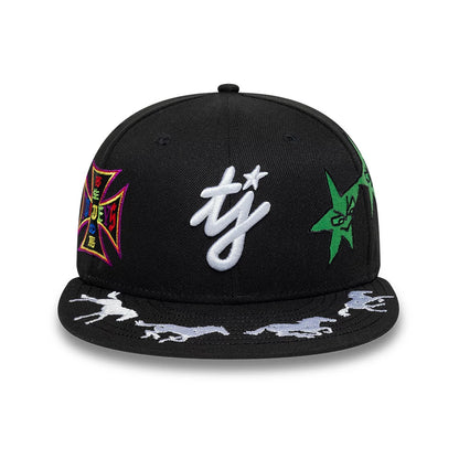 Pictured is this Twojeys X New Era 59FIFTY Fitted cap in black. 2