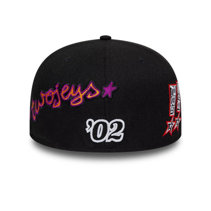 Pictured is this Twojeys X New Era 59FIFTY Fitted cap in black. 4