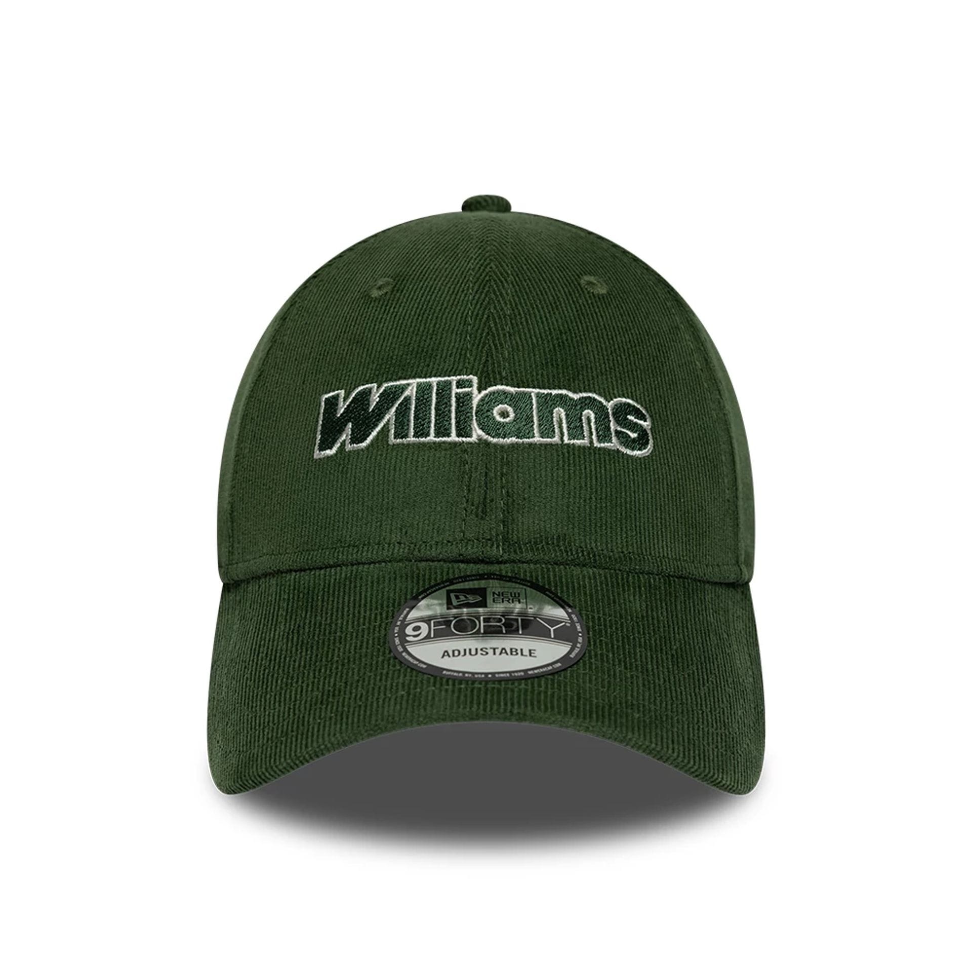 Pictured is this Traditional Cord Atlassian Williams F1 Team 9FORTY cap in dark green. 2