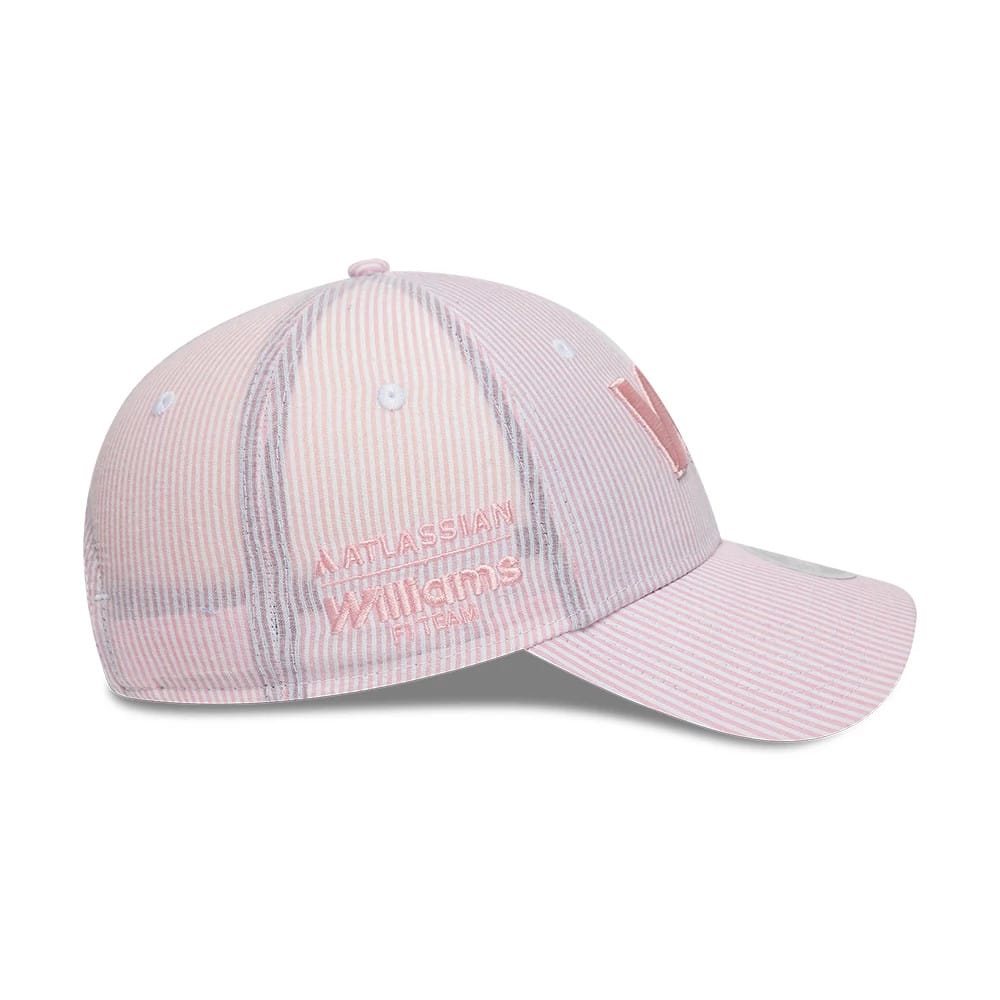Pictured is this Womens Seersucker Atlassian Williams F1 Team 9FORTY cap in pastel pink. 4