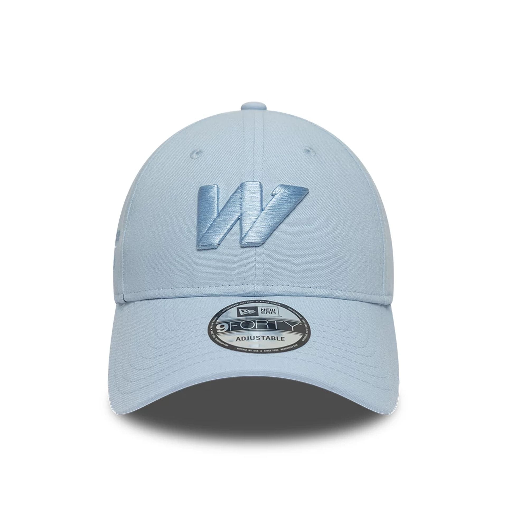 Pictured is this New Wave Linen Atlassian Williams F1 Team 9FORTY cap in pastel blue. 2