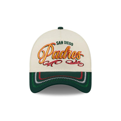Pictured is this MLB Cinco De Mayo San Diego Padres 9FORTY A-Frame Adjustable cap in cream. 2