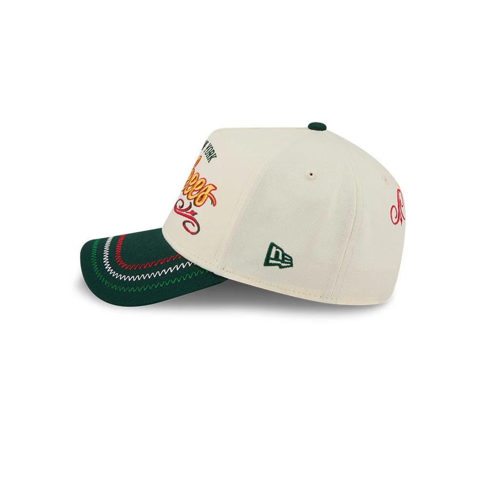 Pictured is this MLB Cinco De Mayo New York Yankees 9FORTY A-Frame Adjustable cap in cream & green. 4