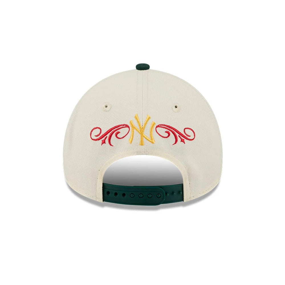 Pictured is this MLB Cinco De Mayo New York Yankees 9FORTY A-Frame Adjustable cap in cream & green. 6