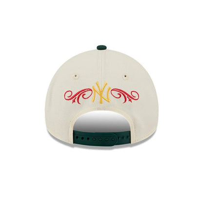 Pictured is this MLB Cinco De Mayo New York Yankees 9FORTY A-Frame Adjustable cap in cream & green. 6